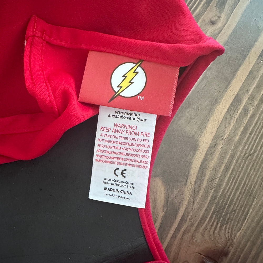 Flash Costume Boys 7/8 Rubies Muscle Suit DC Superhero Red - Picture 7 of 7